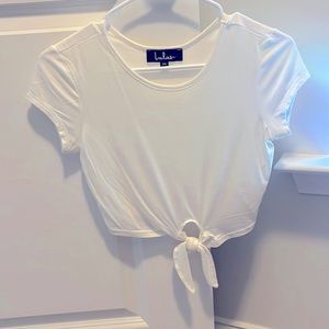Lulus crop top with tie in front